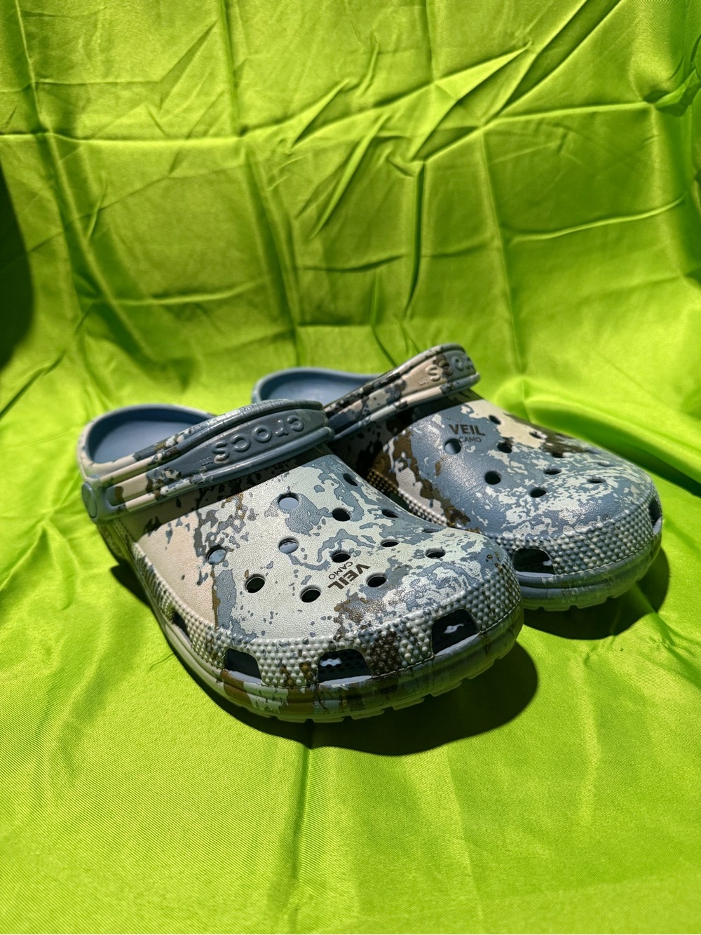 CROCS Kids Camo Clog - Gray & Blue